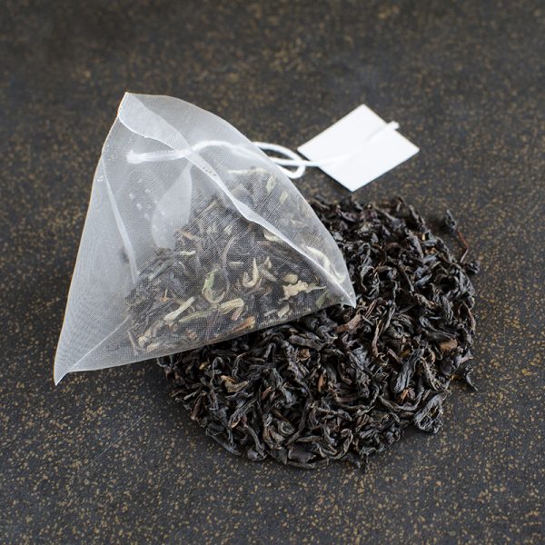 Organic Black Darjeeling Pyramid Tea Bag, organic black darjeeling tea, black tea, organic tea, organic darjeeling, black darjeeling,zentea organic black darjeeling, pyramid tea