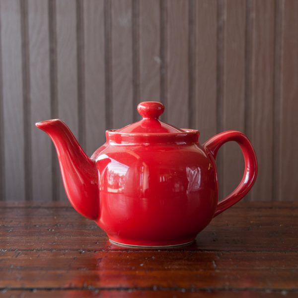 teapot ceramic red 2