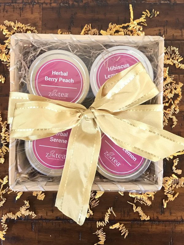 herbal loose leaf tea gift basketsampler set