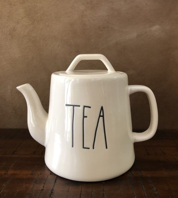 teapot White TEA lettering 20oz