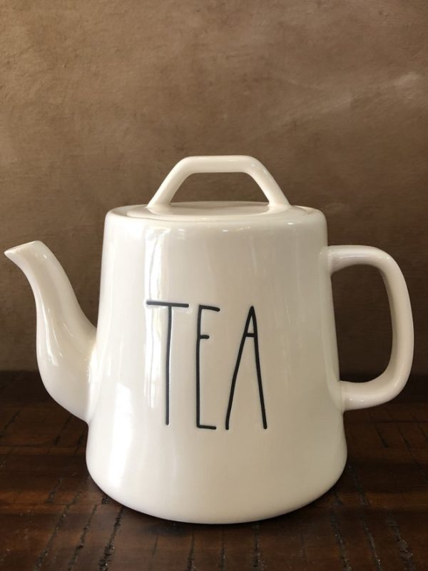 teapot White TEA lettering 20oz