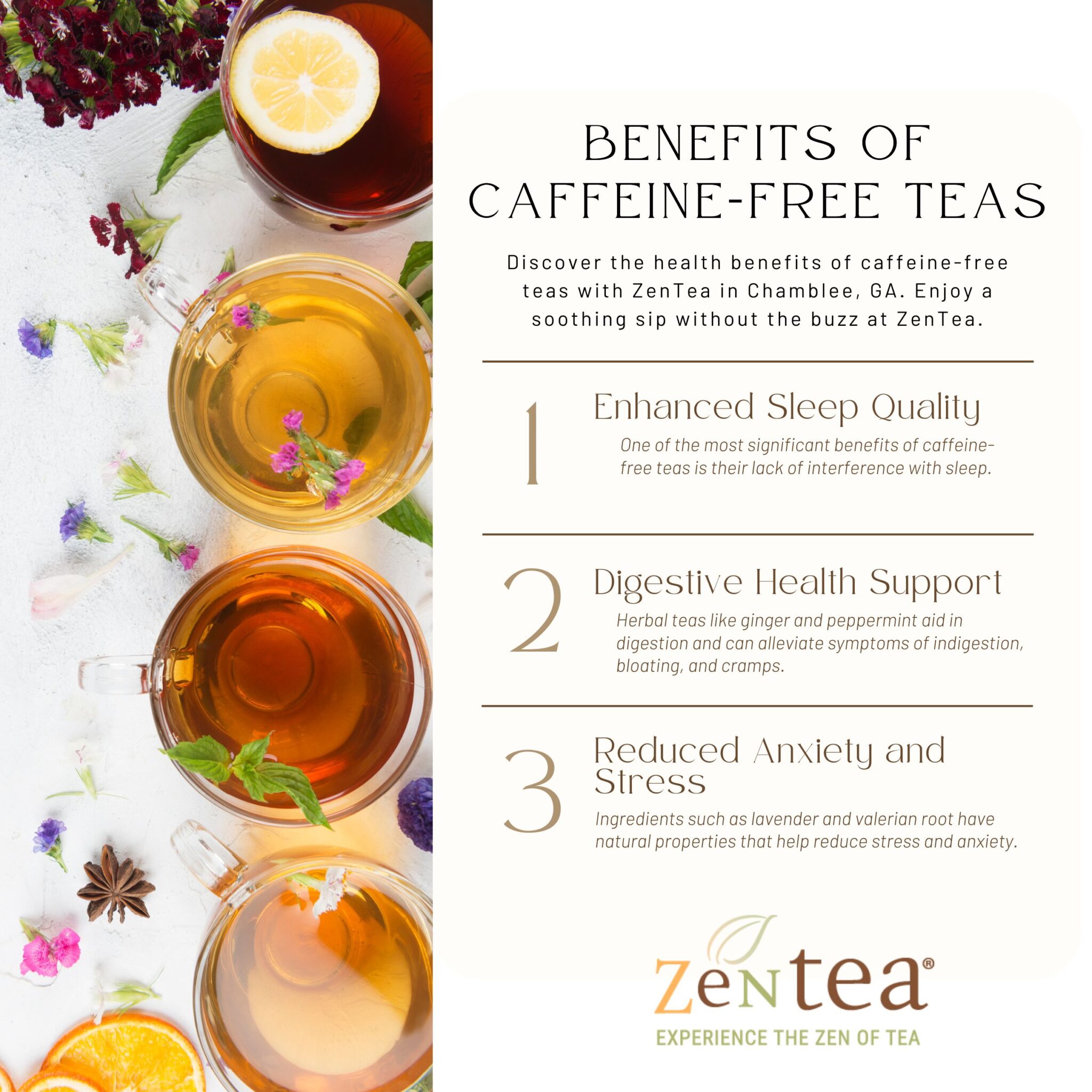 Benefits of Caffeine-Free Teas - Explore at ZenTea - ZenTea Retail